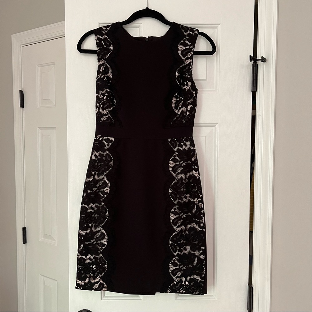 Black J.Crew dress with lace detailing